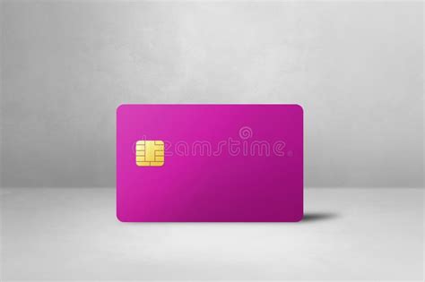 Pink Credit Card on a White Concrete Background Stock Illustration - Illustration of purple ...