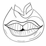 Lip Coloring Page  Pagescom sketch template