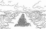 Tsunami Coloring Pages sketch template