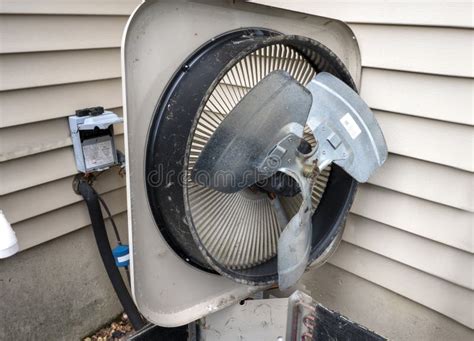 Installing Outdoor Air Conditioning Unit. AC Unit Fan Stock Image ...