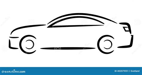 Car Outline. Vector Illustration. Stock Vector - Image: 40207959