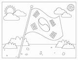 Easy South Korean Flag Coloring Pages  Kids Activities Blog sketch template