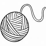 Yarn Ball Wool Coloring Drawing Clipart Sketch Clip Pages Printable  sketch template