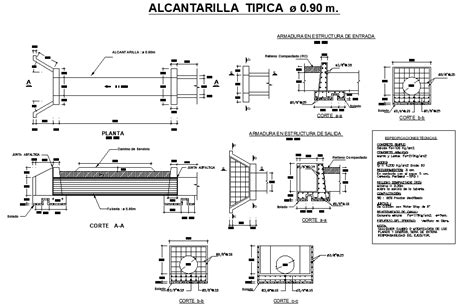 Culvert typical plan layout file - Cadbull