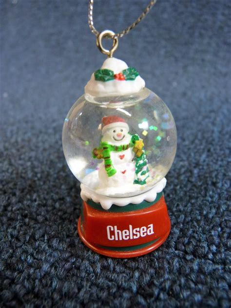 Cute GANZ Personalized Name Snowman Snow Globe Ornament A thru C | eBay