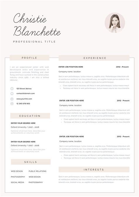 "Stand out with this Resume Template | Resume | CV Template \"Santa Monica\". Welcome to the ...