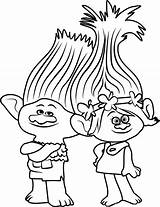 Trolls Coloring Page sketch template