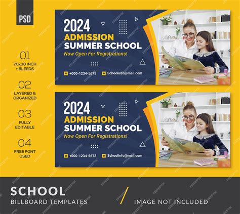 Premium PSD | Creative Modern Kids School Billboard Design Templates