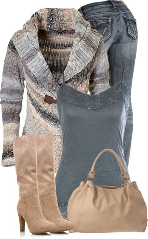 "Blue and Beige"... cute | Womens fashion, Fashion outfits, Clothes