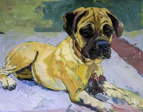 Cane Corso puppy Painting by Dave Gustlin - Fine Art America