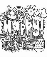 Happy Doodle Art Coloring Page  Free Printable Pages For Kids sketch template