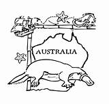 Australia Flag For Coloring Pages sketch template