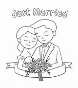 Wedding Coloring Book sketch template