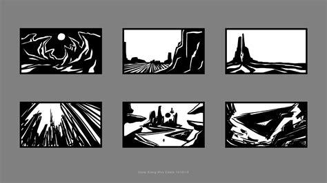 ArtStation - Landscape Thumbnail Sketches I Did For A Digital Matte ...