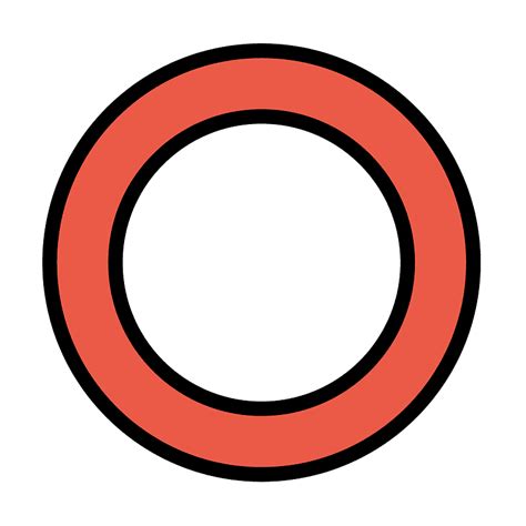 Hollow red circle emoji clipart. Free download transparent .PNG | Creazilla
