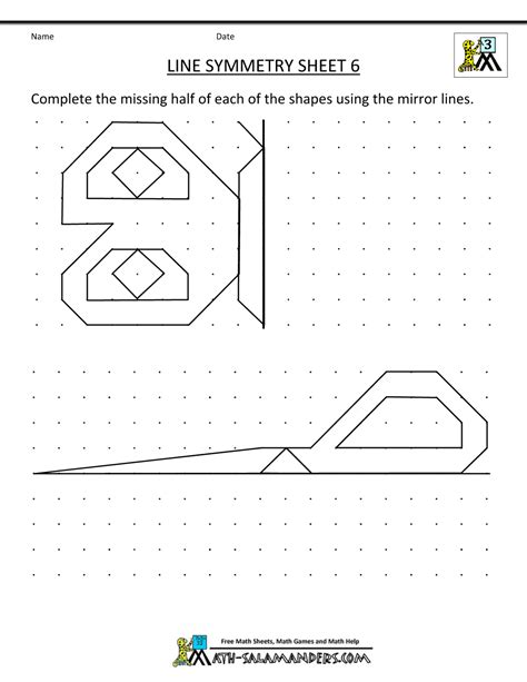 Symmetry Worksheets | Symmetry worksheets, Math patterns, Symmetry