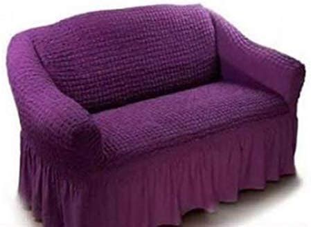 Sofa Cover, Turkish model, five pieces, three seater sofa Cover and 4 chair covers, purple ...