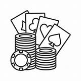 Poker Chips Drawing sketch template