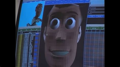 Pixar studio early software animation screens during work on Toy Story ...