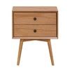 Greenberg 2 Drawer Mid-century Modern Solid Wood Nightstand Natural/pine - Saracina Home : Target