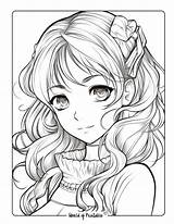 Anime Coloring Pages For Kids Adults Free Pdf sketch template