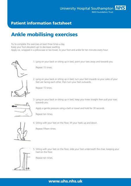 Ankle mobilising exercises - patient information