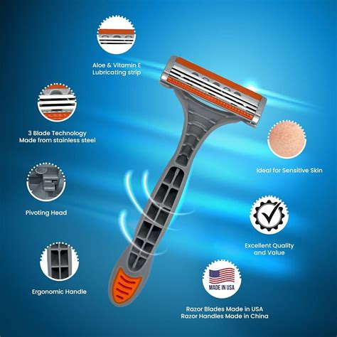 Vaylor NEO Disposable Razors for Men Sensitive Skin Shaving USA 3 Blade 60-Pack | eBay