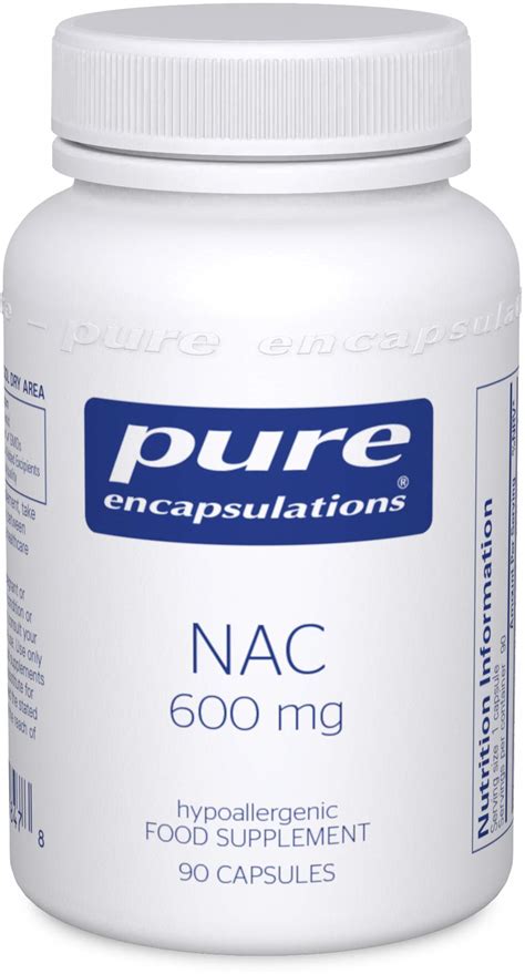 Pure Encapsulations - NAC 600mg - Professional Strength N-Acetyl-L ...