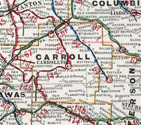 Carroll Ohio Map | Zip Code Map