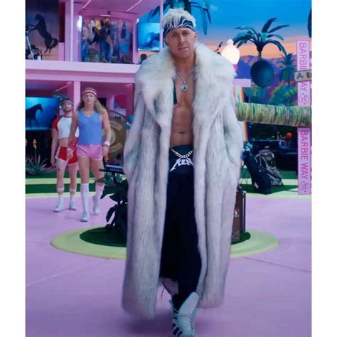 Ryan Gosling Barbie Ken Fur Coat - Jackets Masters