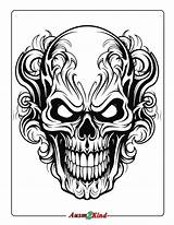 Ausmalbilder Totenkopf 22 Stück Detaillierte Und Einfach Schädel sketch template