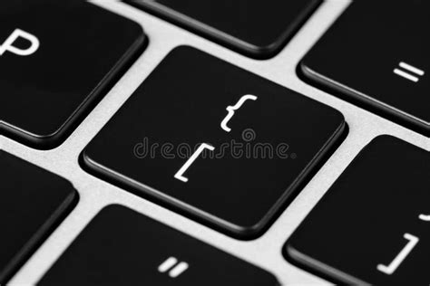 "Opening Square Bracket" Key on Keyboard Stock Photo - Image of close ...