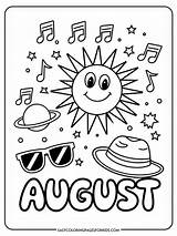 August Coloring Pages For Kids 5 Free Printable PDF  Easy sketch template