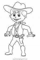 Cowboy Coloring Page For Kids  Free Cowboys Printable Pages sketch template