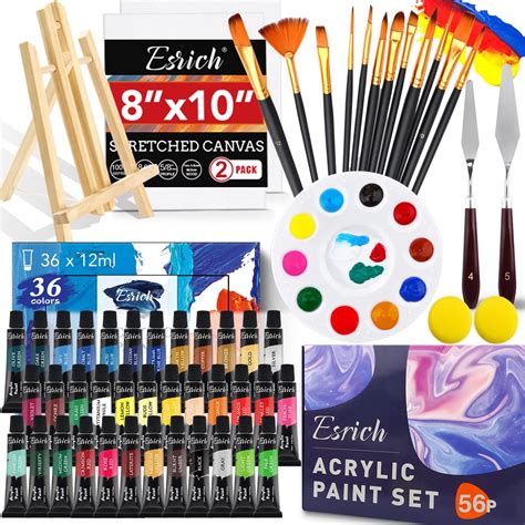 Amazon.com: Acrylic Paint Set,56 PCS Professional Painting Supplies ...