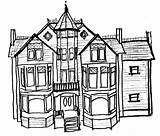 Mansion Coloring Pages  Free Printable For Kids sketch template