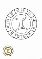 Gemini Coloring Pages Adult Zodiac Mandala Coloringgarden Printable  sketch template