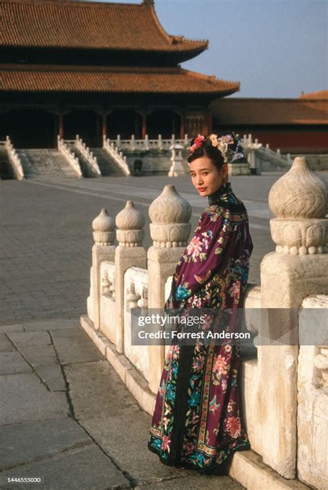 Close-up of Chinese actress Joan Chen as she poses, in costume for... News Photo - Getty Images