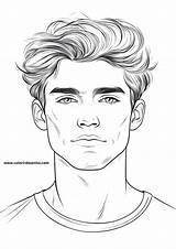 Mans Face Coloring Pages  235 Free PDF Printables sketch template