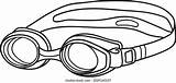 Swimming Goggles Page Coloring Pages sketch template
