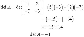 Inverse of a 2x2 Matrix | ChiliMath