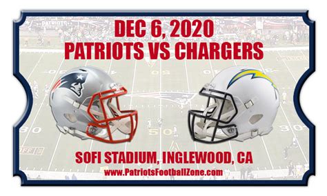 New England Patriots vs Los Angeles Chargers Football Tickets | 12/06/20