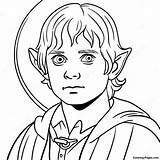 Frodo With The One Ring Coloring Page  Pagescom sketch template