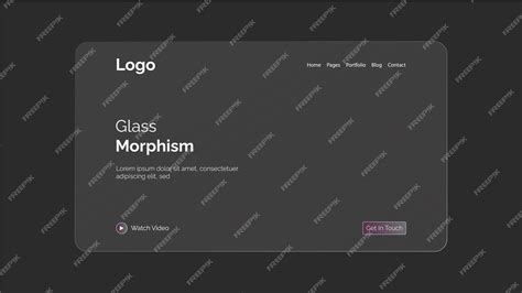 Premium Vector | Colorful gradient background ui landing page glass morphism vector design