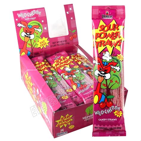 Sour Power Straws * Wild Cherry * 24 pks – Everest