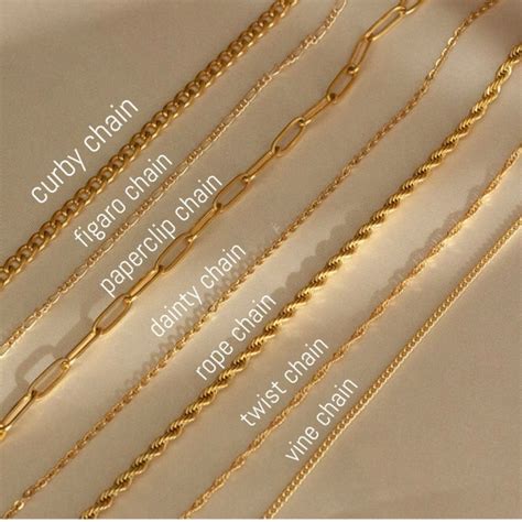 18K Gold Chain Necklace Cable Chain Paperclip Chain Twist - Etsy