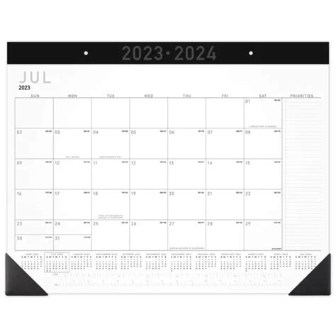 AT-A-GLANCE CONTEMPORARY ACADEMIC 2023-2024 Monthly Desk Pad Calendar ...