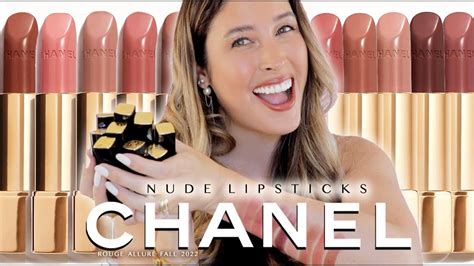 CHANEL NUDE LIPSTICKS 🤎 CHANEL FALL 2022 Rouge Allure Lipstick Collection LIPS and ARM SWATCHES ...