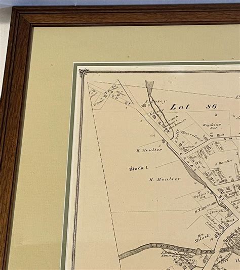 Lot - Antique 1872 Town of Manlius, Map FRAMED