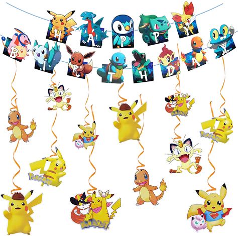 Cartoon Birthday Party Supplies 13 Pack Cartoon Birthday Decorations ...